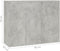 vidaXL - Dressoir - 88x30x70 - cm - bewerkt - hout - betongrijs