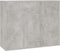 vidaXL - Dressoir - 88x30x70 - cm - bewerkt - hout - betongrijs