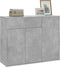 vidaXL - Dressoir - 88x30x70 - cm - bewerkt - hout - betongrijs