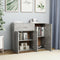 vidaXL - Dressoir - 88x30x70 - cm - bewerkt - hout - betongrijs