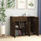 vidaXL - Dressoir - 88x30x70 - cm - bewerkt - hout - bruin - eikenkleur