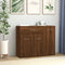 vidaXL - Dressoir - 88x30x70 - cm - bewerkt - hout - bruin - eikenkleur