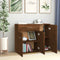 vidaXL - Dressoir - 88x30x70 - cm - bewerkt - hout - bruin - eikenkleur