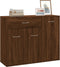 vidaXL - Dressoir - 88x30x70 - cm - bewerkt - hout - bruin - eikenkleur
