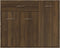 vidaXL - Dressoir - 88x30x70 - cm - bewerkt - hout - bruin - eikenkleur