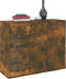 vidaXL - Dressoir - 88x30x70 - cm - bewerkt - hout - gerookt - eikenkleurig
