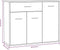 vidaXL - Dressoir - 88x30x70 - cm - bewerkt - hout - gerookt - eikenkleurig