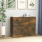 vidaXL - Dressoir - 88x30x70 - cm - bewerkt - hout - gerookt - eikenkleurig