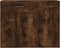 vidaXL - Dressoir - 88x30x70 - cm - bewerkt - hout - gerookt - eikenkleurig