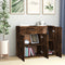 vidaXL - Dressoir - 88x30x70 - cm - bewerkt - hout - gerookt - eikenkleurig
