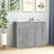 vidaXL - Dressoir - 88x30x70 - cm - bewerkt - hout - grijs - sonoma - eikenkleurig
