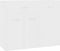 vidaXL - Dressoir - 88x30x70 - cm - bewerkt - hout - wit