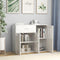 vidaXL - Dressoir - 88x30x70 - cm - bewerkt - hout - wit