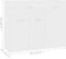 vidaXL - Dressoir - 88x30x70 - cm - bewerkt - hout - wit
