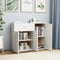 vidaXL - Dressoir - 88x30x70 - cm - bewerkt - hout - wit