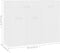 vidaXL - Dressoir - 88x30x70 - cm - bewerkt - hout - wit