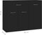 vidaXL - Dressoir - 88x30x70 - cm - bewerkt - hout - zwart
