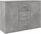 vidaXL - Dressoir - 90,5x29,5x65 - cm - bewerkt - hout - betongrijs