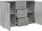 vidaXL - Dressoir - 90,5x29,5x65 - cm - bewerkt - hout - betongrijs