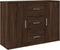 vidaXL - Dressoir - 90,5x29,5x65 - cm - bewerkt - hout - bruin - eikenkleurig