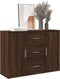 vidaXL - Dressoir - 90,5x29,5x65 - cm - bewerkt - hout - bruin - eikenkleurig
