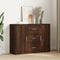 vidaXL - Dressoir - 90,5x29,5x65 - cm - bewerkt - hout - bruin - eikenkleurig