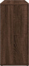 vidaXL - Dressoir - 90,5x29,5x65 - cm - bewerkt - hout - bruin - eikenkleurig