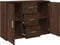 vidaXL - Dressoir - 90,5x29,5x65 - cm - bewerkt - hout - bruin - eikenkleurig