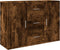 vidaXL - Dressoir - 90,5x29,5x65 - cm - bewerkt - hout - gerookt - eikenkleurig