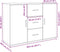 vidaXL - Dressoir - 90,5x29,5x65 - cm - bewerkt - hout - gerookt - eikenkleurig