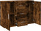 vidaXL - Dressoir - 90,5x29,5x65 - cm - bewerkt - hout - gerookt - eikenkleurig