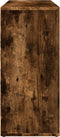 vidaXL - Dressoir - 90,5x29,5x65 - cm - bewerkt - hout - gerookt - eikenkleurig