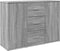 vidaXL - Dressoir - 90,5x29,5x65 - cm - bewerkt - hout - grijs - sonoma - eikenkleur