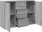 vidaXL - Dressoir - 90,5x29,5x65 - cm - bewerkt - hout - grijs - sonoma - eikenkleur