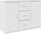 vidaXL - Dressoir - 90,5x29,5x65 - cm - bewerkt - hout - hoogglans - wit