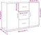 vidaXL - Dressoir - 90,5x29,5x65 - cm - bewerkt - hout - hoogglans - wit