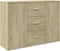 vidaXL - Dressoir - 90,5x29,5x65 - cm - bewerkt - hout - sonoma - eikenkleurig