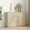 vidaXL - Dressoir - 90,5x29,5x65 - cm - bewerkt - hout - sonoma - eikenkleurig