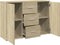 vidaXL - Dressoir - 90,5x29,5x65 - cm - bewerkt - hout - sonoma - eikenkleurig