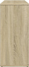 vidaXL - Dressoir - 90,5x29,5x65 - cm - bewerkt - hout - sonoma - eikenkleurig