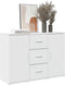 vidaXL - Dressoir - 90,5x29,5x65 - cm - bewerkt - hout - wit