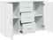 vidaXL - Dressoir - 90,5x29,5x65 - cm - bewerkt - hout - wit