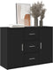 vidaXL - Dressoir - 90,5x29,5x65 - cm - bewerkt - hout - zwart