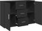 vidaXL - Dressoir - 90,5x29,5x65 - cm - bewerkt - hout - zwart