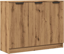 vidaXL - Dressoir - 90,5x30x70 - cm - bewerkt - hout - artisanaal - eikenkleur