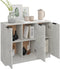 vidaXL - Dressoir - 90,5x30x70 - cm - bewerkt - hout - betongrijs