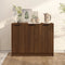 vidaXL - Dressoir - 90,5x30x70 - cm - bewerkt - hout - bruin - eikenkleur