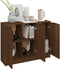 vidaXL - Dressoir - 90,5x30x70 - cm - bewerkt - hout - bruin - eikenkleur