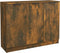 vidaXL - Dressoir - 90,5x30x70 - cm - bewerkt - hout - gerookt - eikenkleurig