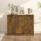 vidaXL - Dressoir - 90,5x30x70 - cm - bewerkt - hout - gerookt - eikenkleurig
